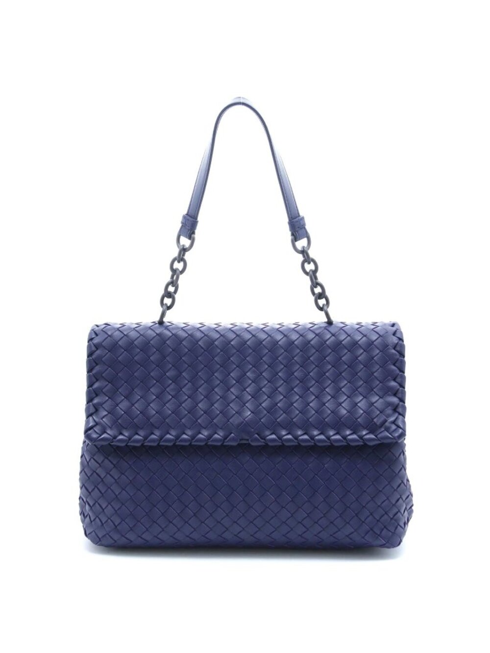 Bottega Veneta Intrecciato Purple Leather Handbag